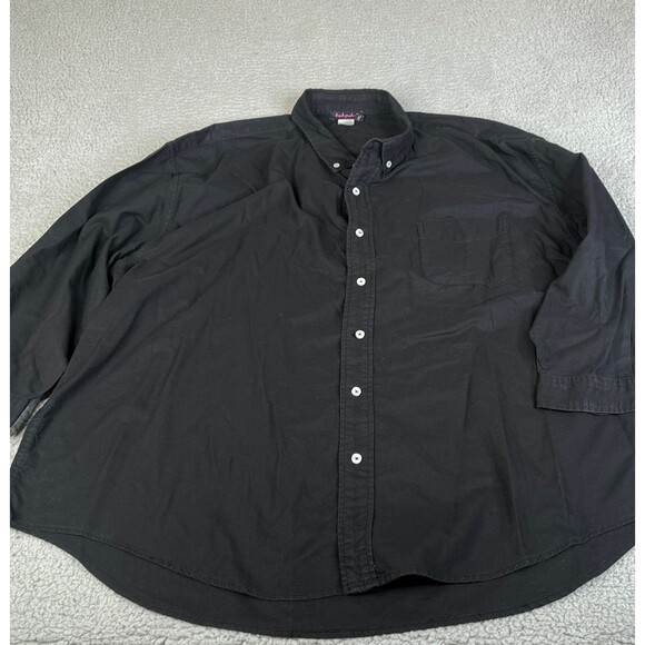 Fresh Produce Shirt Womens 3X Black Oversize Button Down Plus Size 3/4 Sleeve - Picture 1 of 9